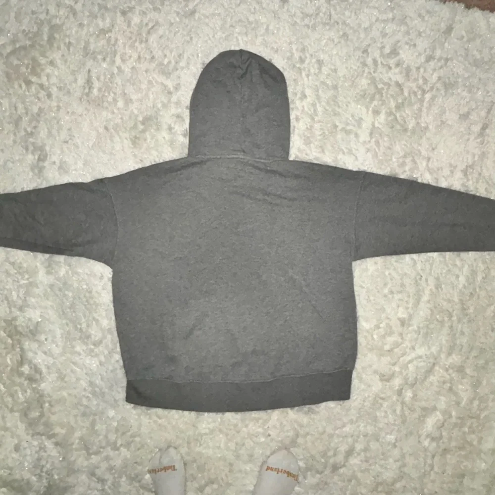 Aerie Gray Hoodie Sweatshirt Cropped Boxy Size XS - Picture 2 of 3